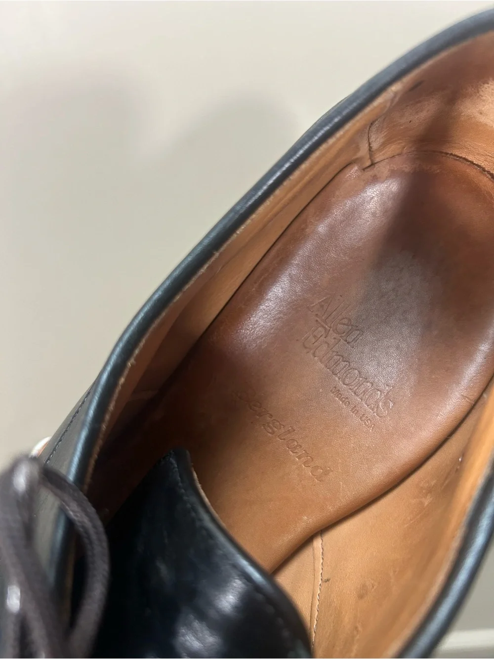 Men's Allen Edmonds Bergland Leather Cap Toe Oxfords Size 9 3E